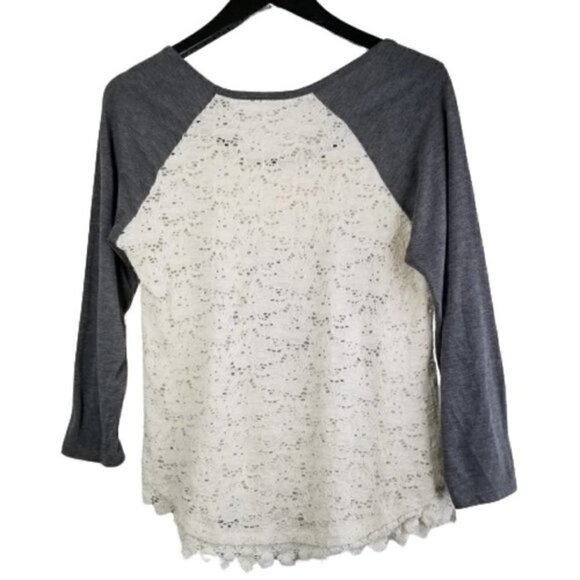 4/$25 Maurices Southern Girl Raglan Lace Shirt - Picture 2 of 6
